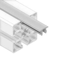 MODULAR SOLUTIONS PVC COVER PROFILE ROUNDED GRAY, 2M